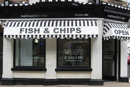 The Black and White traditional fish and chips