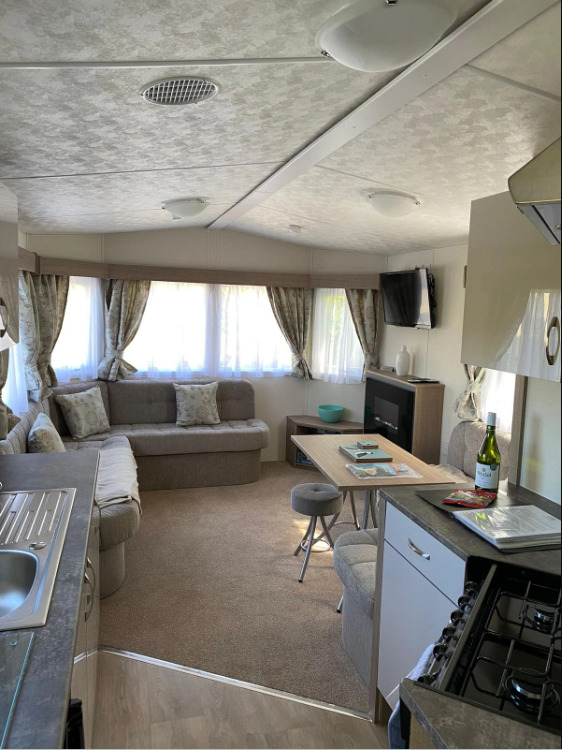 interior of one of the static caravans of Sunnymead Farm Camping and Touring Site